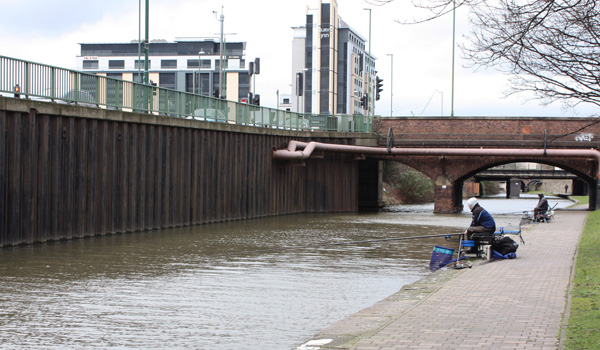 fishing on the Nottingham canal